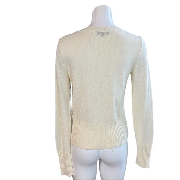 NWT 1. STATE Retro Sweater Antique White Lightweight Neutral L Large - Picture 6 of 8